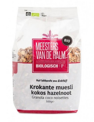 Meesters Van De Halm Krokante Muesli Kokos Hazelnoot Biologisch